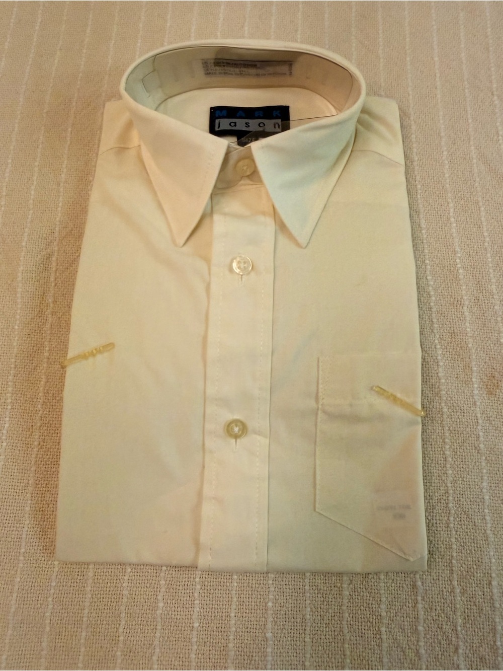 Mark Nason Cream Button-Down Dress Shirt